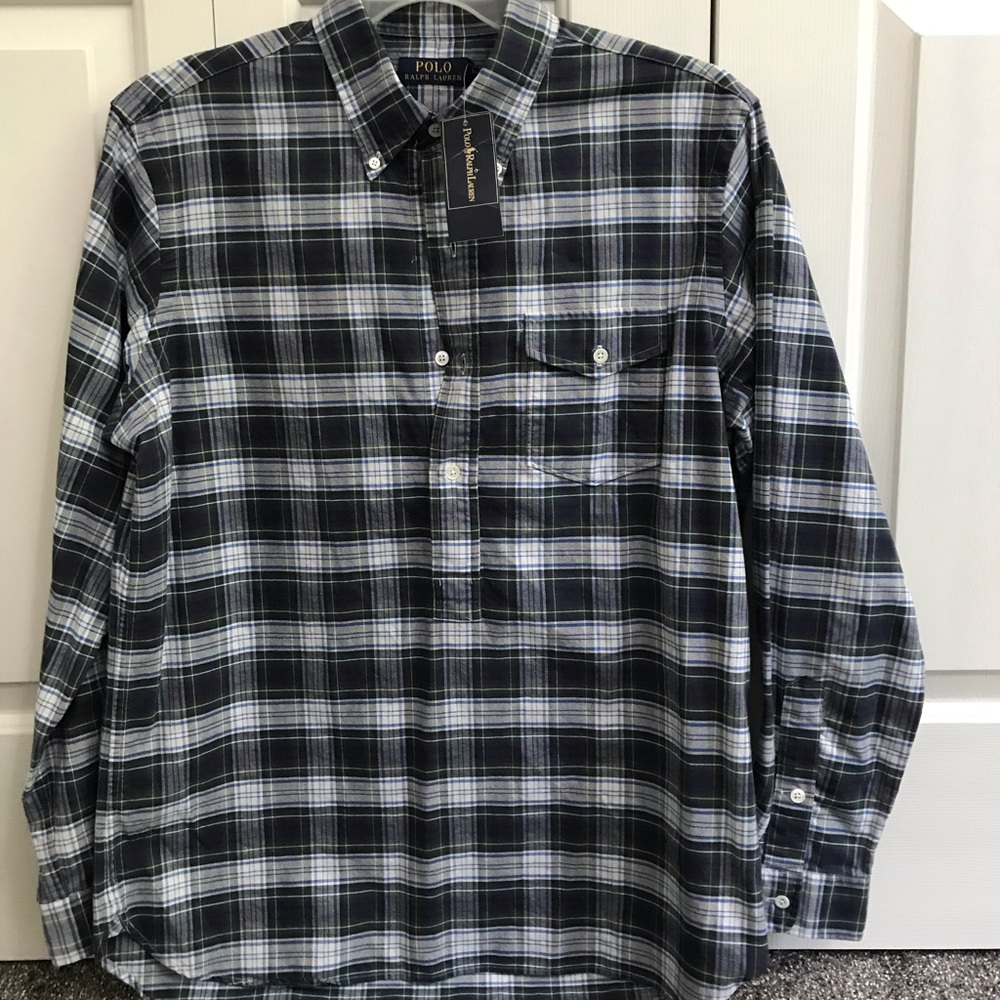 NWT Ralph Lauren Plaid Button Down Mens Size Large